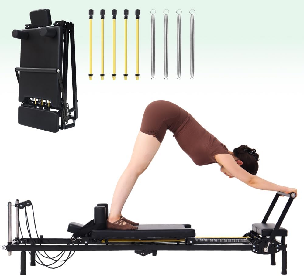 Home Gym Pilates - Macchina pieghevole per Pilates Reformer, resistenza