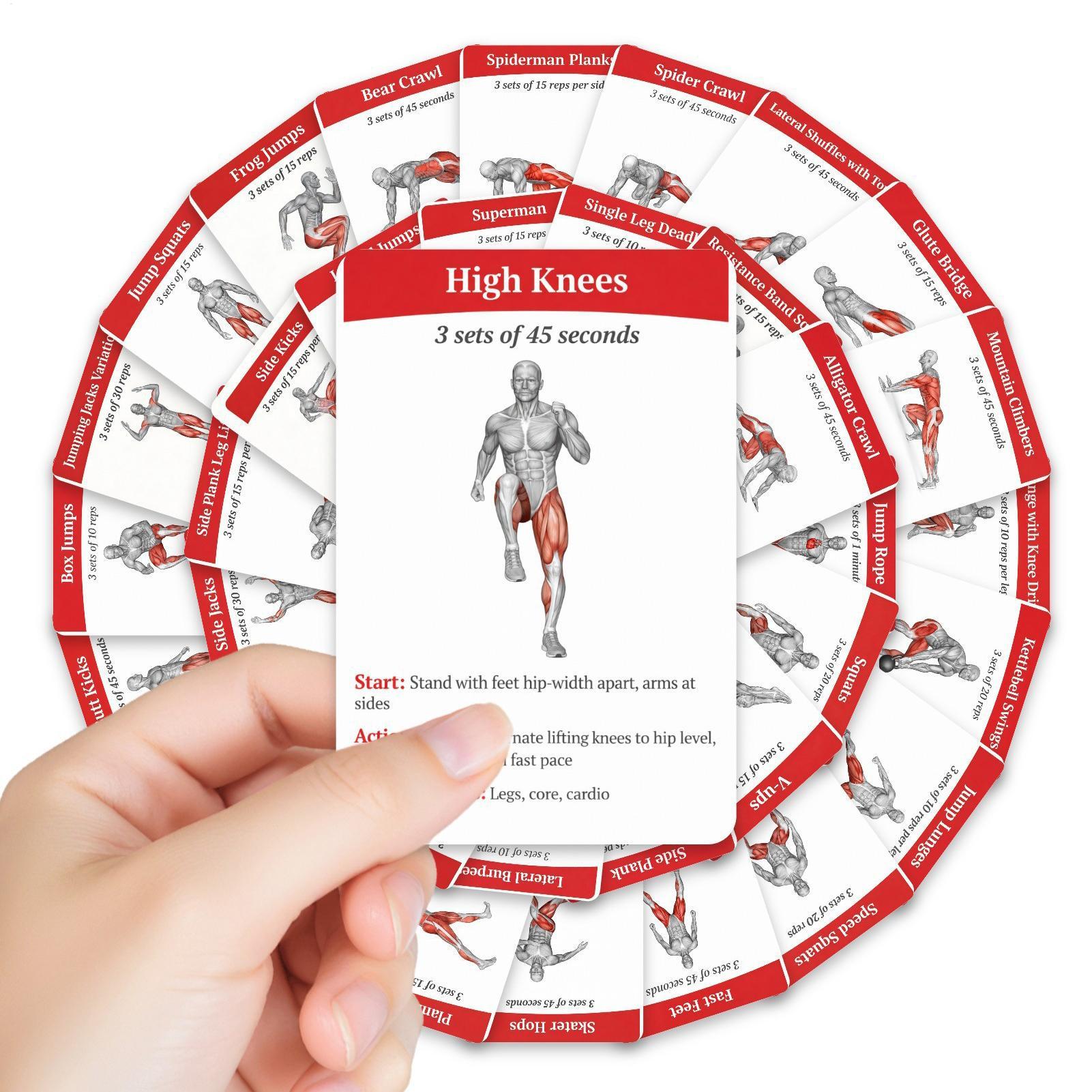 Home Gym Guide - Set di Carte per Allenamento, 36