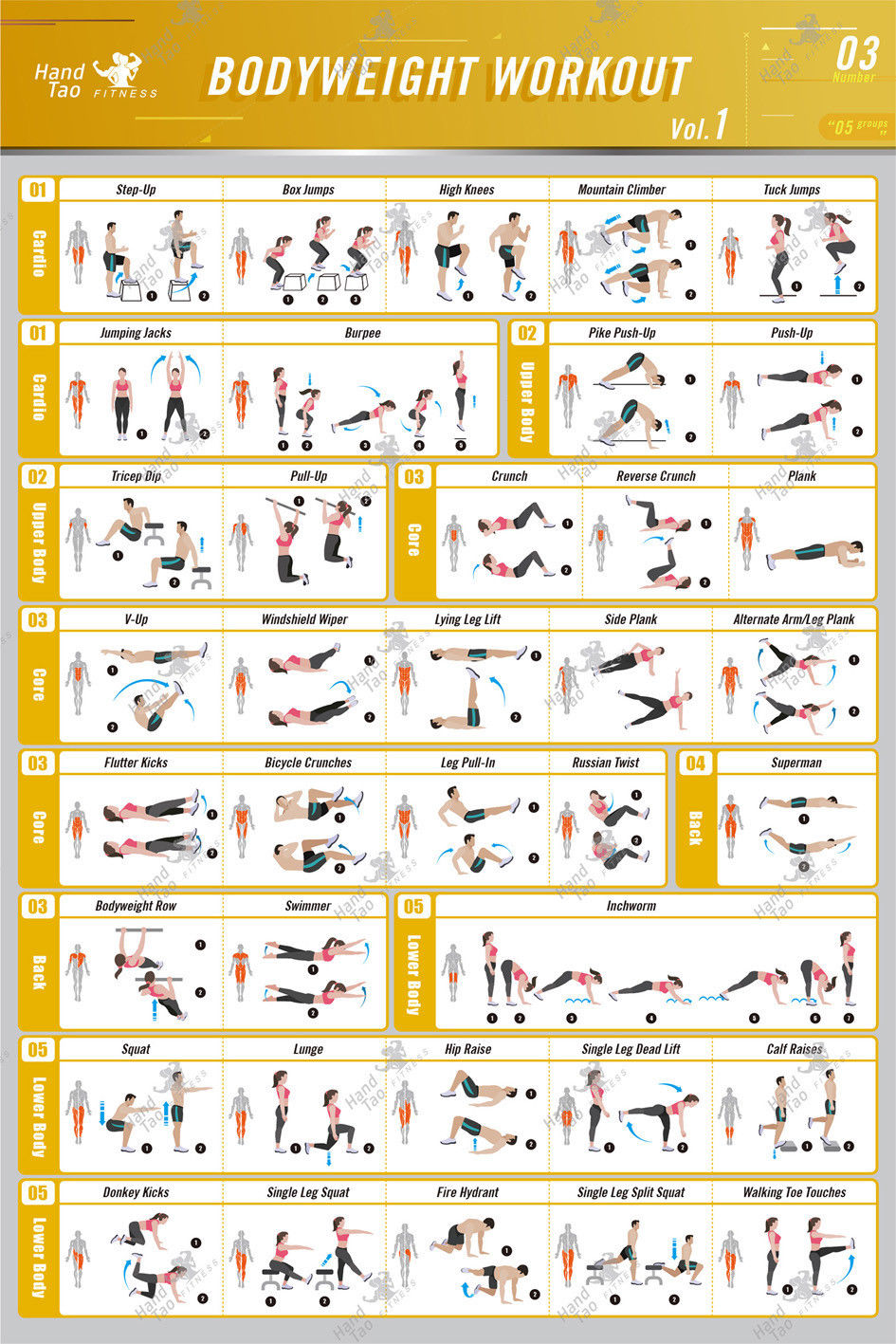 Home Gym Guide - Allenamento con il proprio peso, Esercizi,