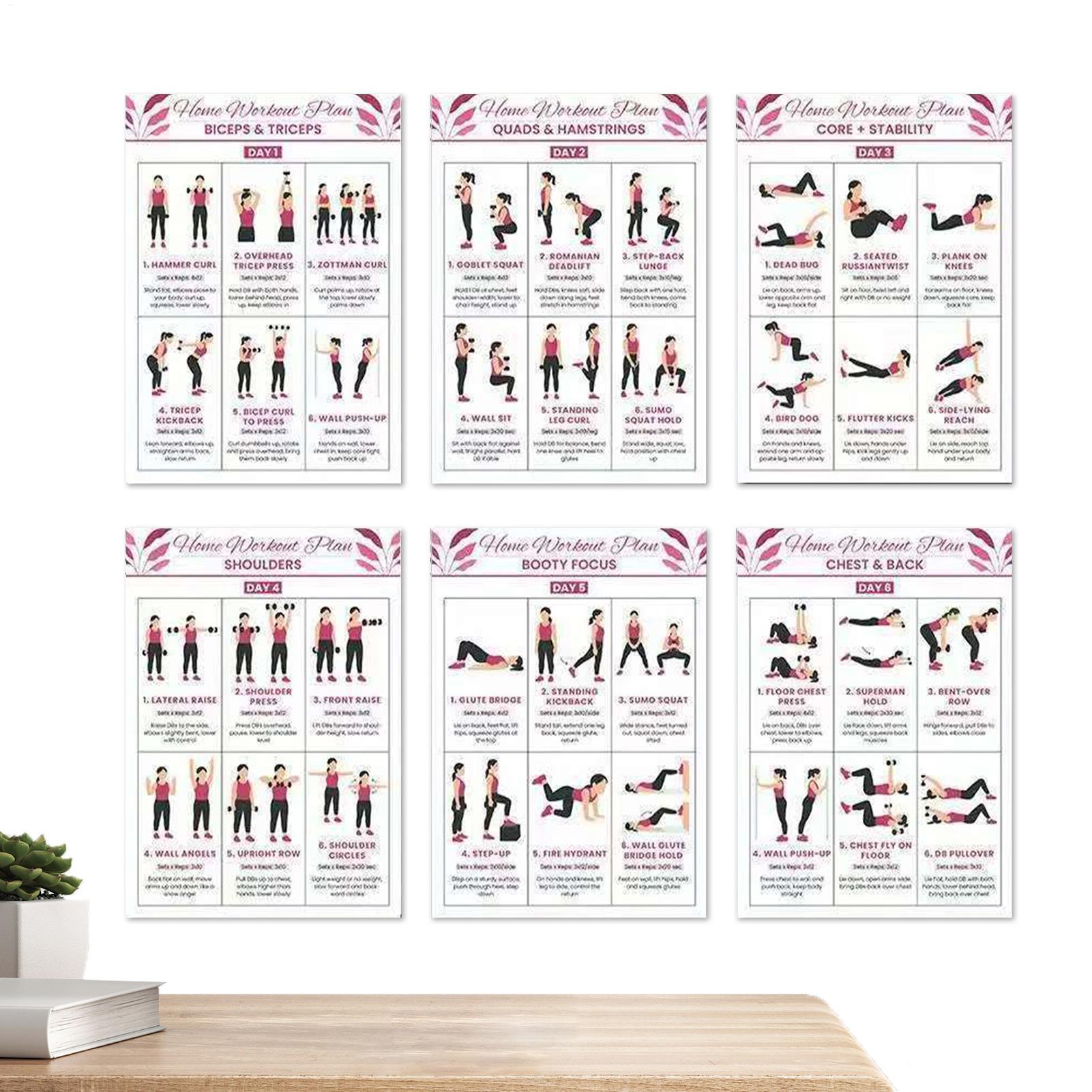 Poster di allenamento 6 pezzi  - Home Gym Guide recensione e prezzo
